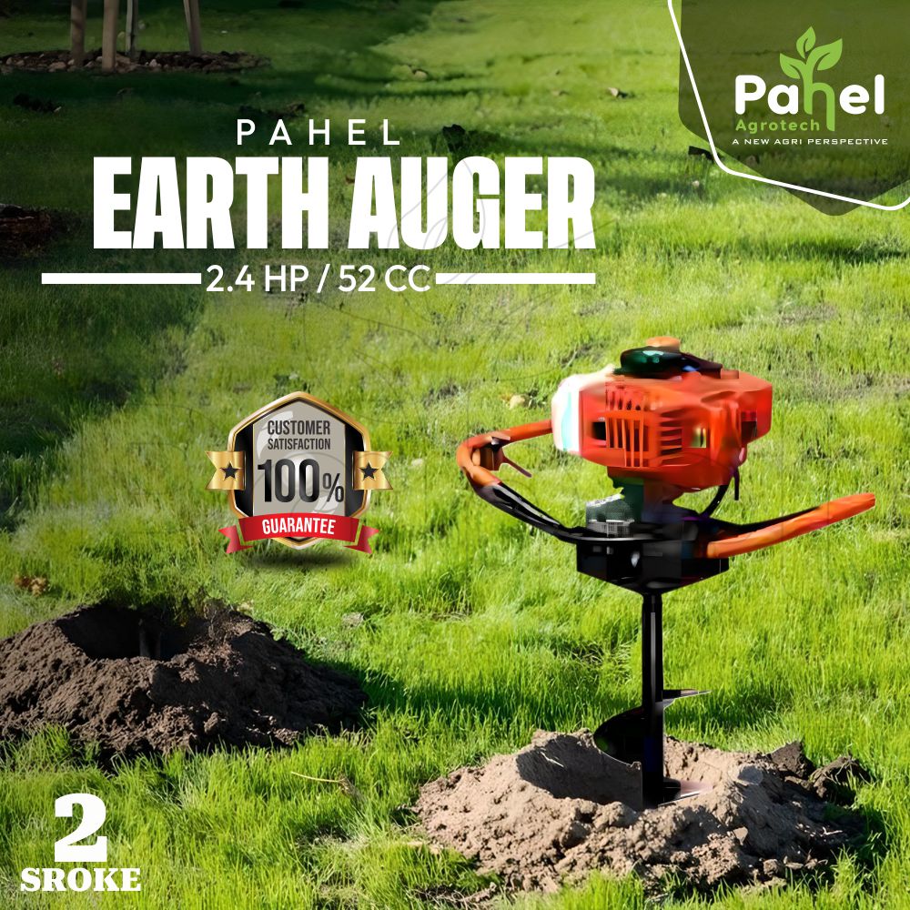 Pahel 52cc 2-Stroke Petrol Earth Auger front view