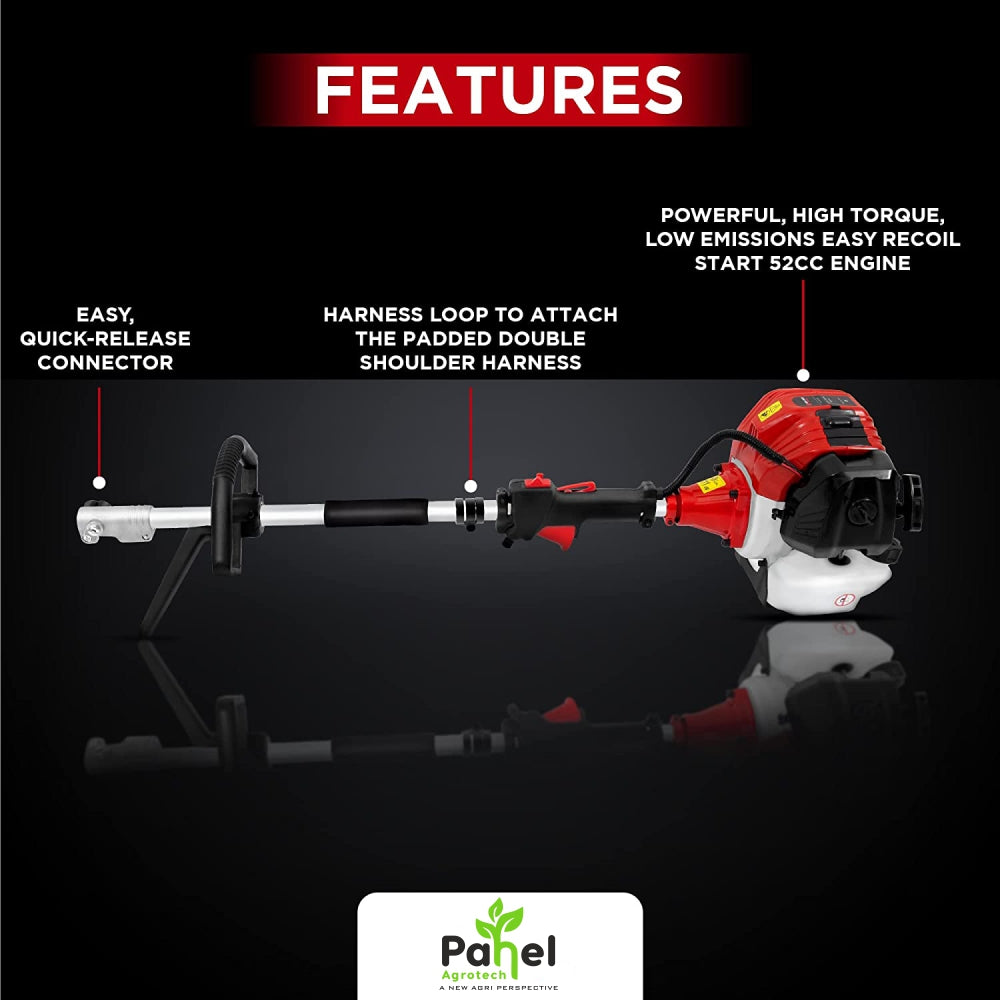 Pahel 5 in 1 Multi Tool Brush Cutter 52 cc 2 Stroke Petrol Engine