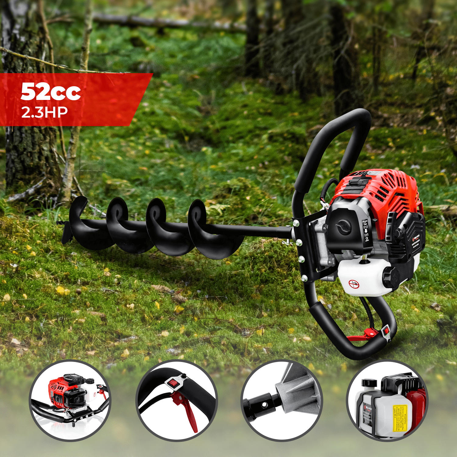 Pahel 52 cc 2-Stroke Petrol Earth Auger – Compact and Efficient Digging Solution