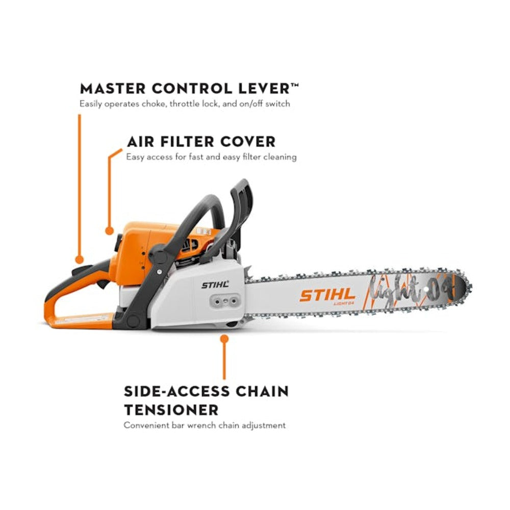 Stihl MS 250 Petrol Chainsaw – 18″ / 20″ Guide Bar & .325″ RM3 Saw Chain | Heavy-Duty Farm & Home Saw