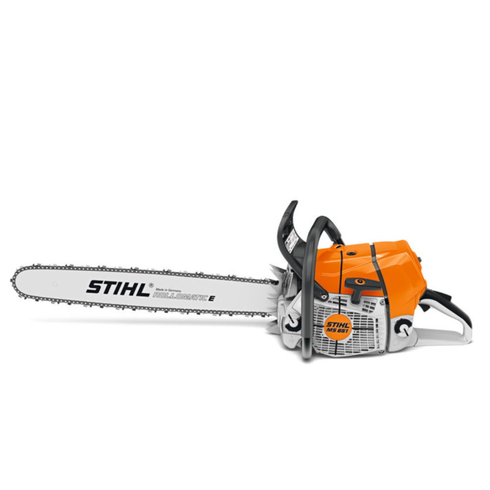 Stihl MS 651 chainsaw with 25″ Rollomatic® guide bar and 36 RSC chain