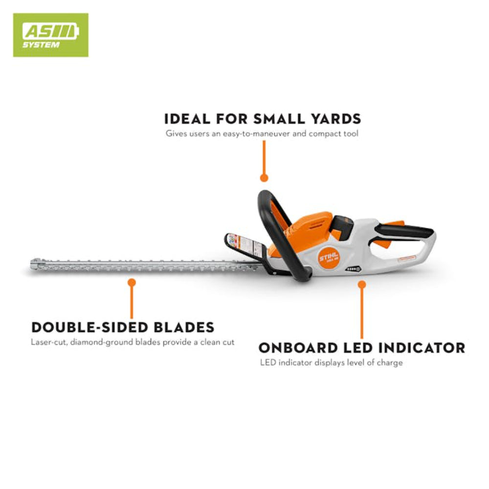 STIHL HSA 40 hedge trimmer SET with AS2 battery and AL1 charger
