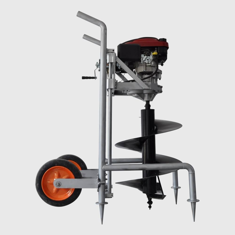 Pahel Double Wheel Trolley Type 196 CC 4 Stroke Petrol Earth Auger