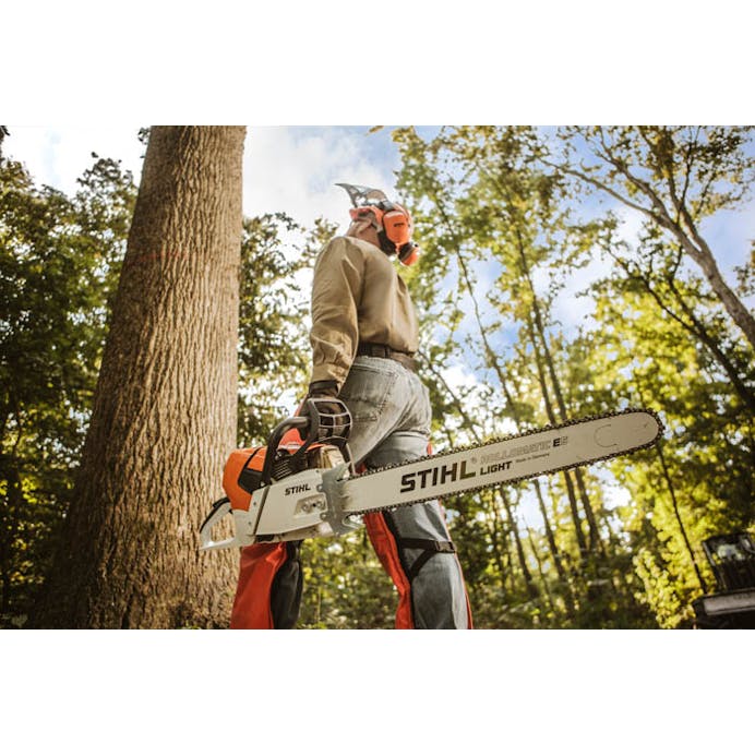 Stihl MS 661 chainsaw equipped with 25″ Rollomatic® guide bar