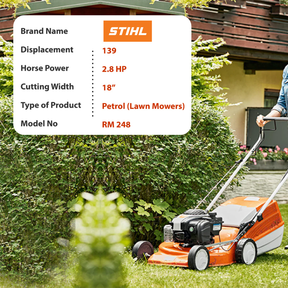 STIHL RM 248 Petrol Lawn Mower – Ideal for Home Gardens