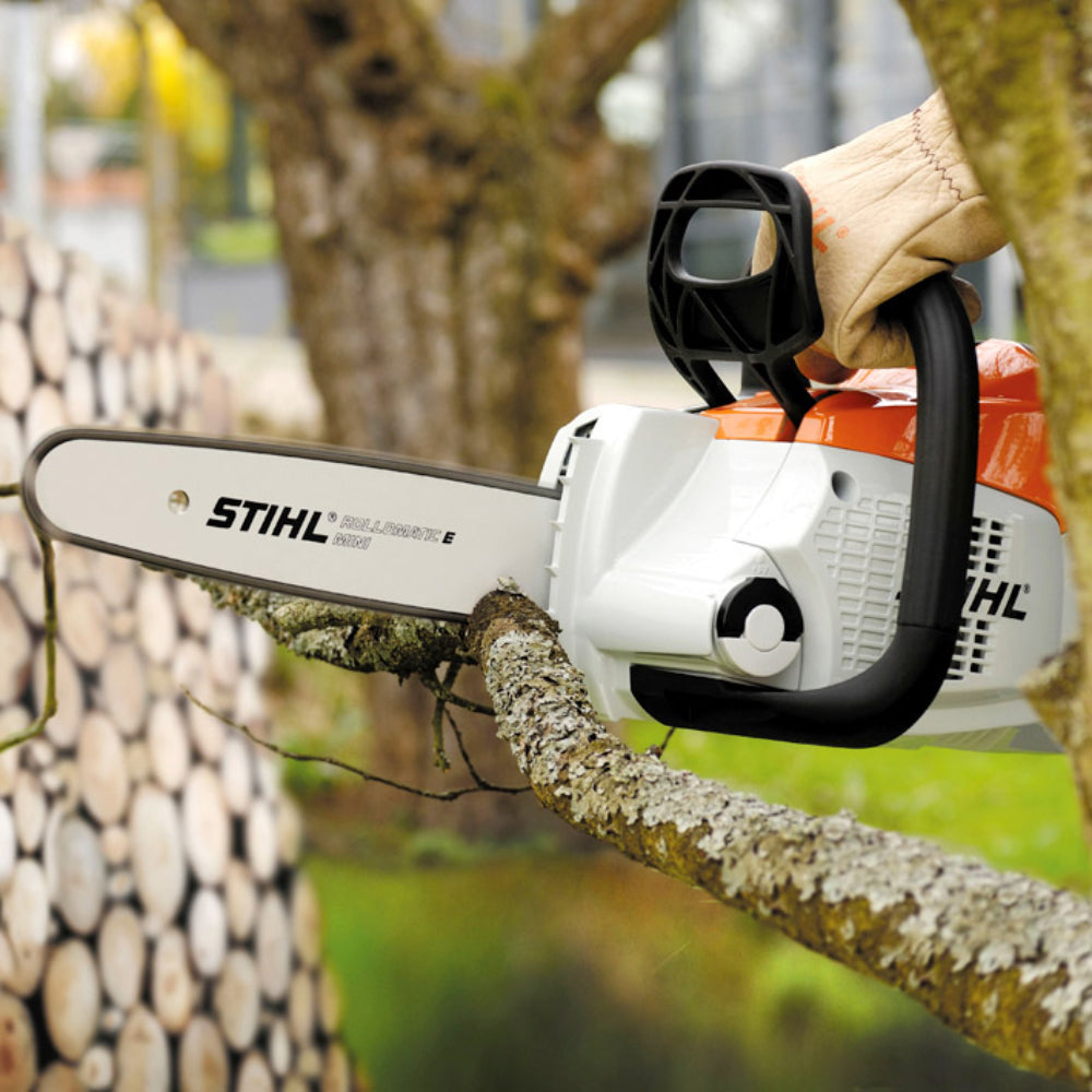 STIHL AP 300 battery pack next to AL 300 charger