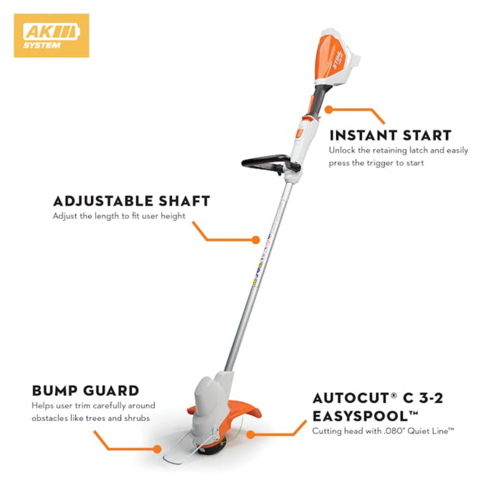 STIHL FSA 57 C-E 11″ Cordless Brushcutter Kit (AK 20 Battery & AL 101 Charger)