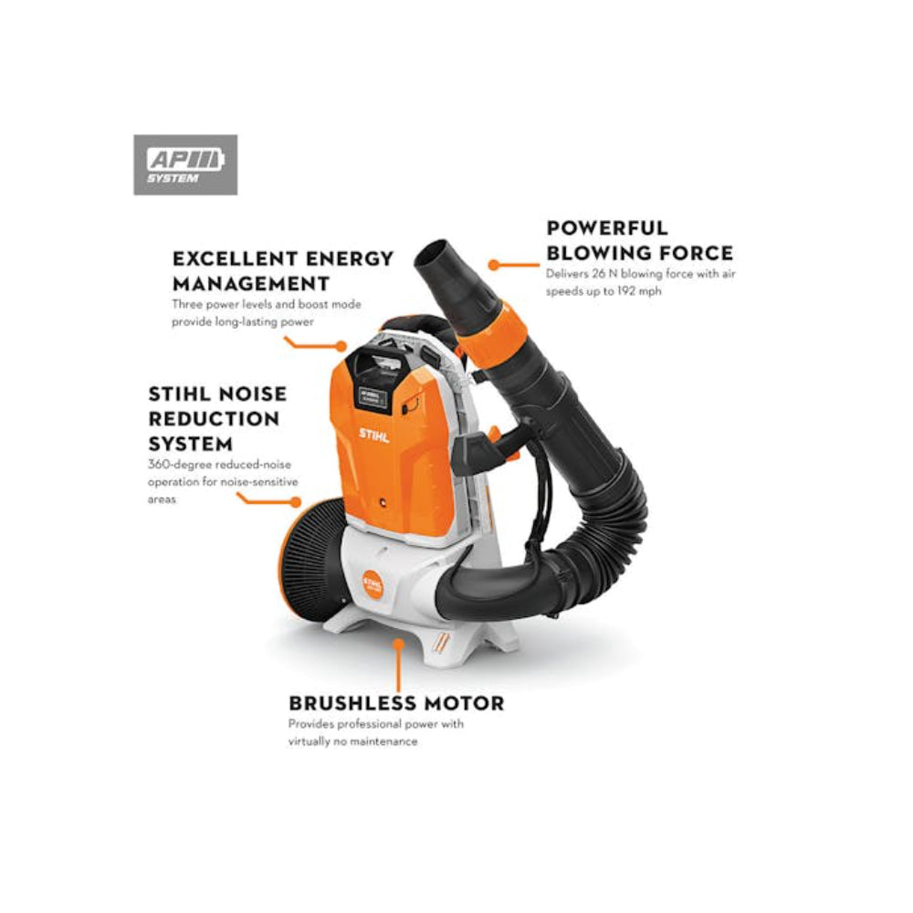 STIHL BGA 300 Battery operated handheld Blower with AR 2000 battery, Al 500 charger and AP Holster