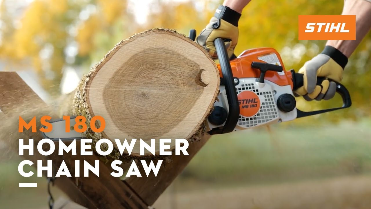 Stihl MS 180 Petrol Chainsaw – 16″ / 18″ Guide Bar & Saw Chain | Lightweight Farm & Garden Saw