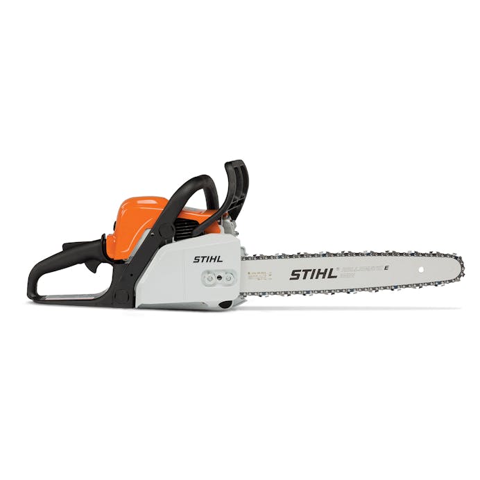 Stihl MS 180 chainsaw with 16 inch guide bar and saw chain”