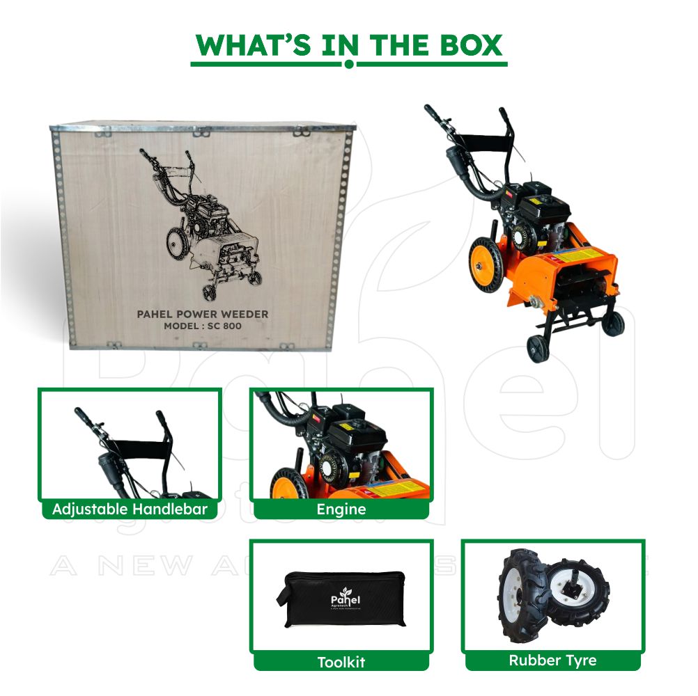 Rotery Riga Pahel SC 800 Front Rotary Riga Italy 7 HP Petrol Power Weeder with Rid ...