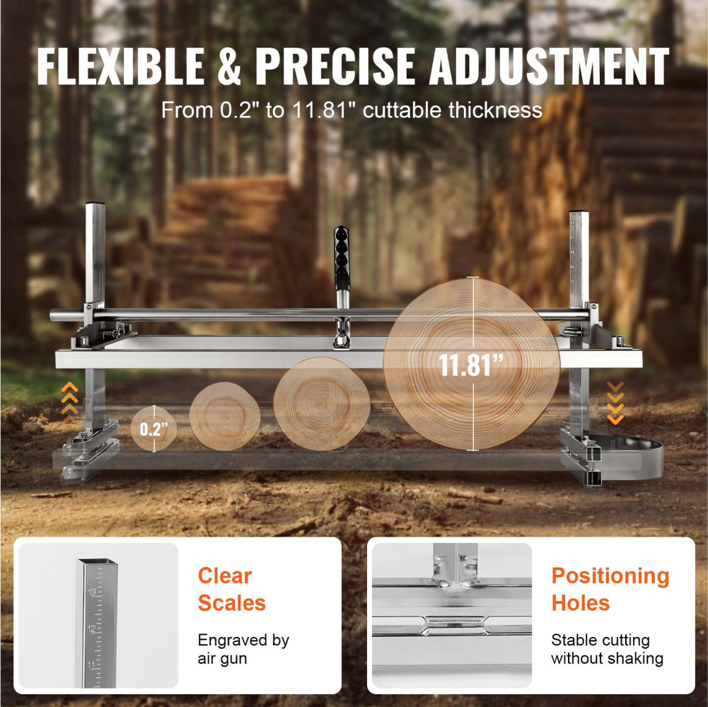 ミルミルページ Pahel Portable Chainsaw Mill Attachment 14 to 36 Inches Guide Bar