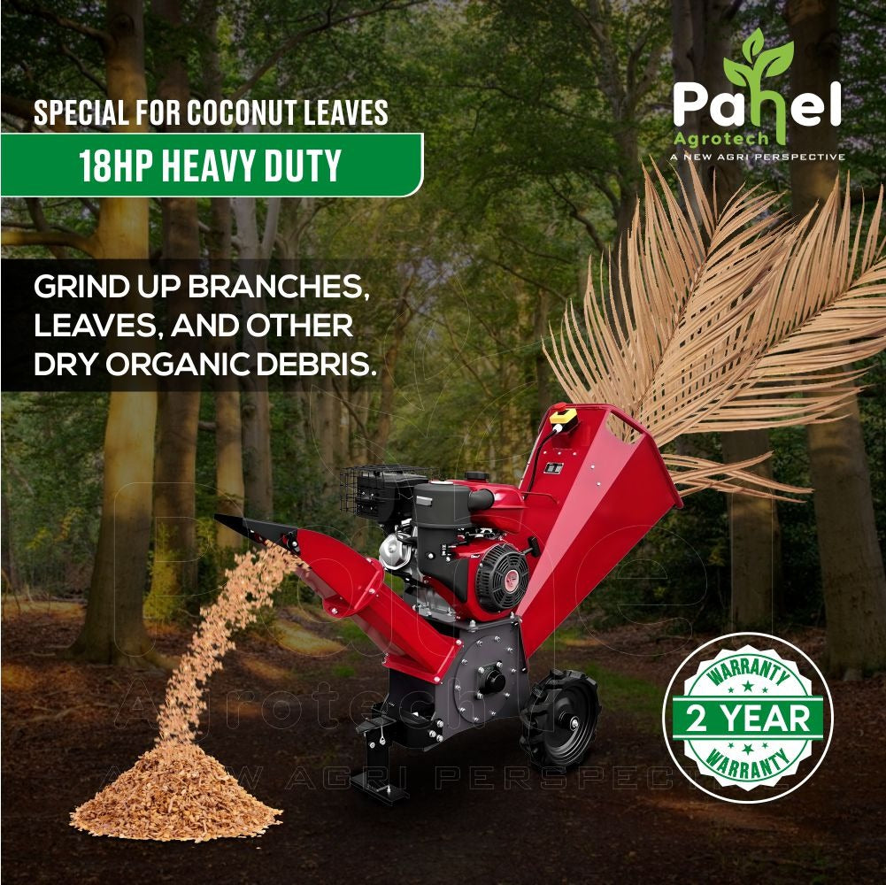 18 HP Heavy Duty Wood Chipper Shredder– Industrial-Grade Chipping Power for Toughest Jobs