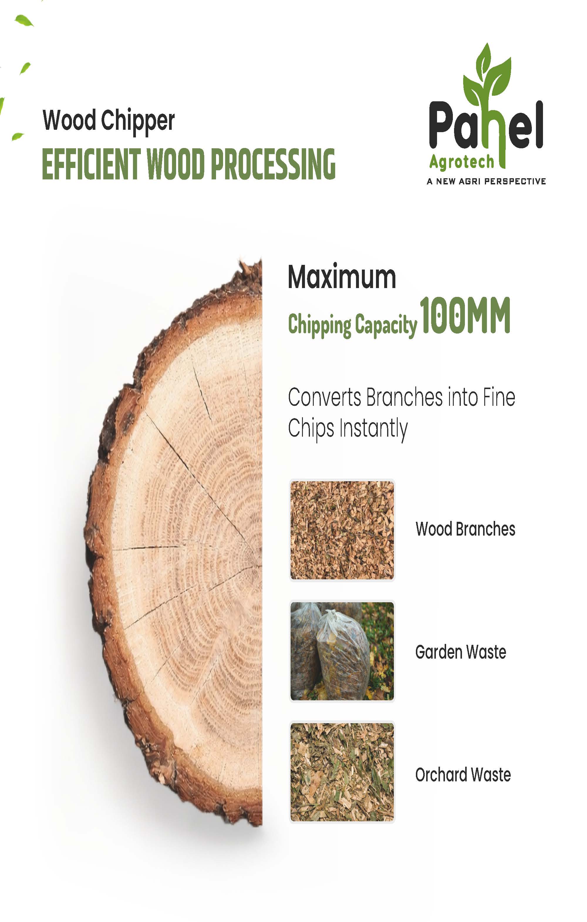 15 HP RATO Engine Wood Chipper Shredder – Heavy-Duty for Branches, Leaves & Coconut Waste