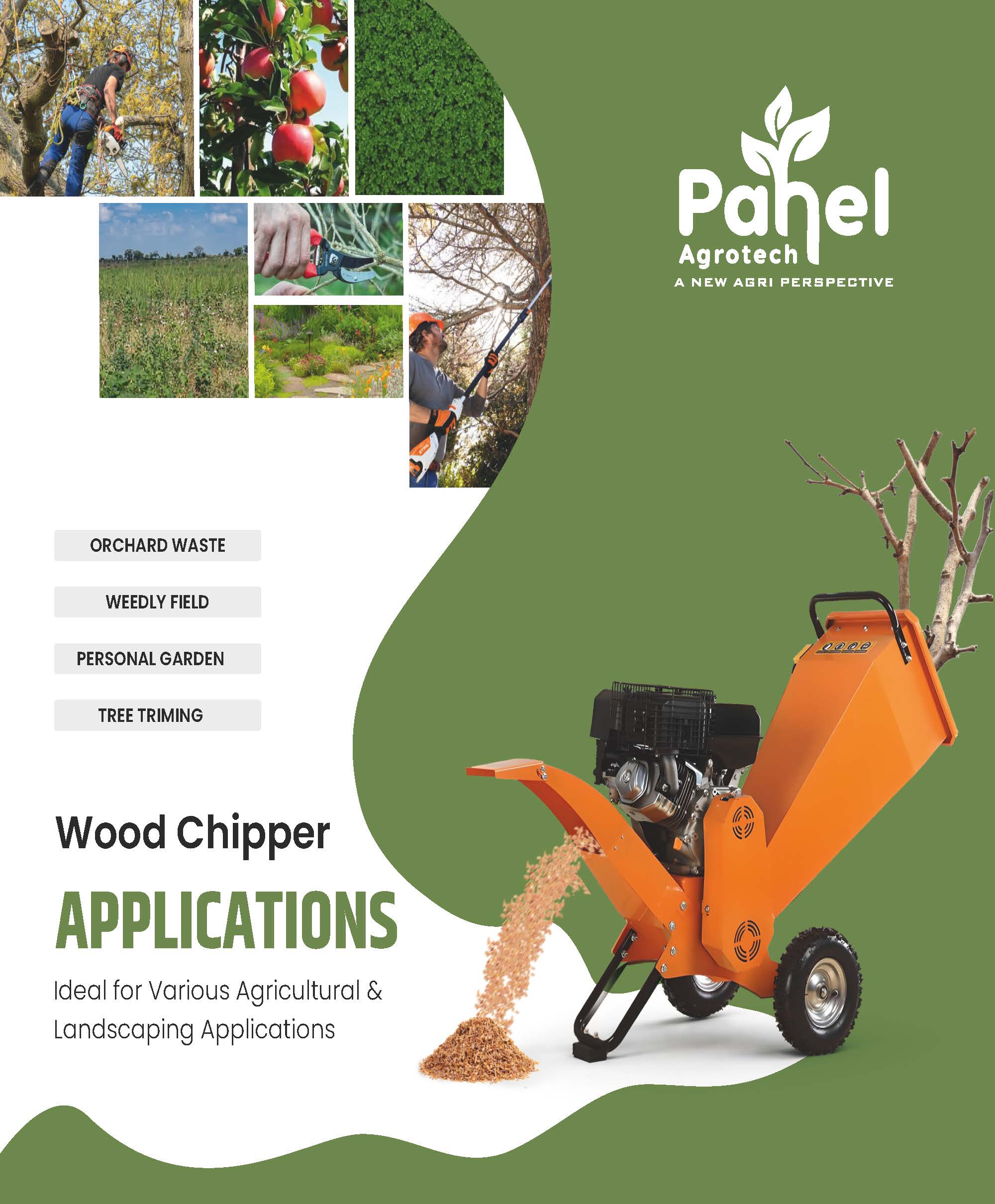 15 HP RATO Engine Wood Chipper Shredder – Heavy-Duty for Branches, Leaves & Coconut Waste
