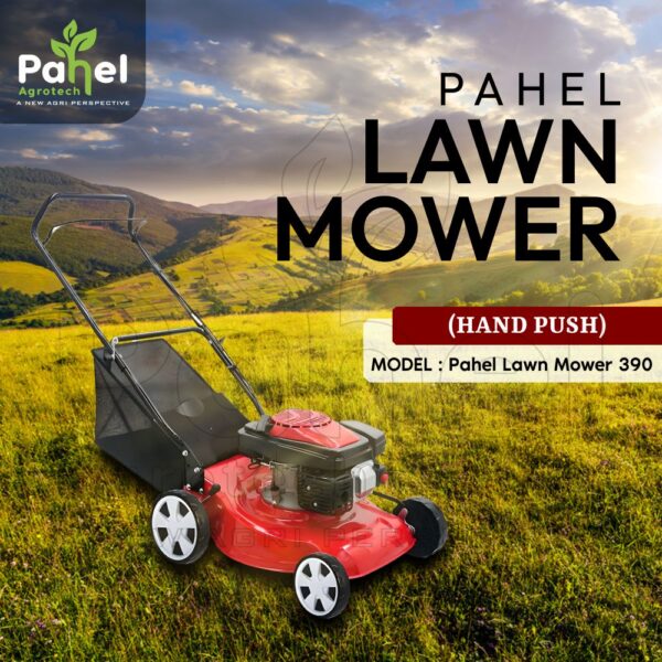 Hand Push 4 Stroke Petrol Power Rotary Lawn Mower - Image 2