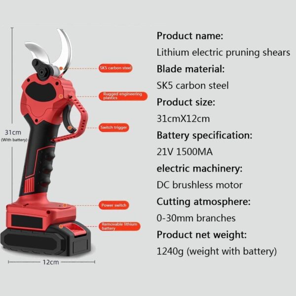 LEO Electric Tree Pruning Shear - Image 8